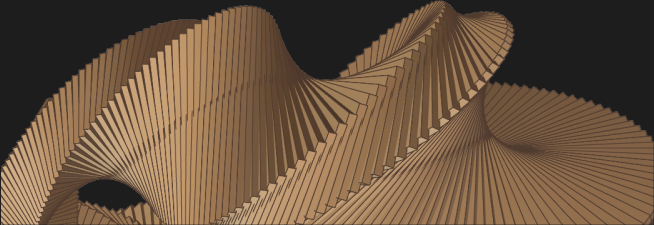 Parametric geometry generated in Rhino 3D